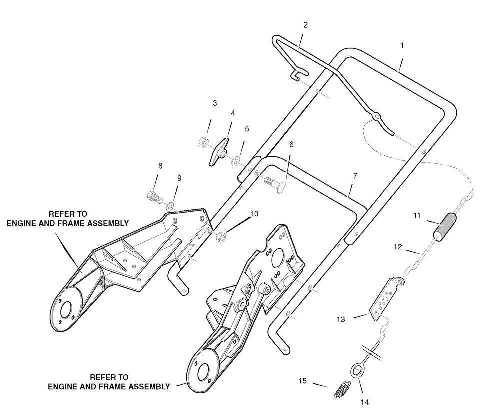 Handle Assembly Diagram and Parts List for 1695565 2008 Briggs and Stratton Snow Blower